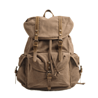WessPack Durable Canvas Backpack with Padded Straps, Reinforced Buckles and Multiple Pockets