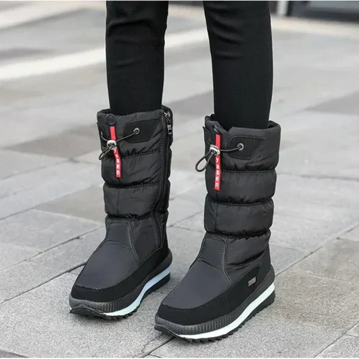 Women's Cozy Insulated Winter Boots with Warm Lining, PU Upper and Side Zip Closure