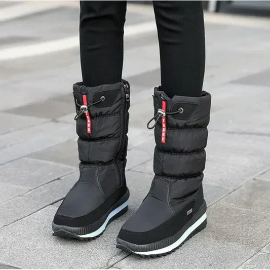 Women's Cozy Insulated Winter Boots with Warm Lining, PU Upper and Side Zip Closure