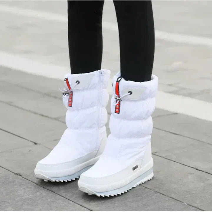 Women's Cozy Insulated Winter Boots with Warm Lining, PU Upper and Side Zip Closure