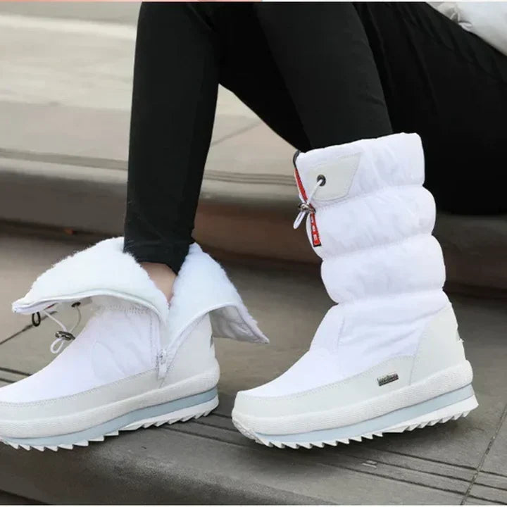 Women's Cozy Insulated Winter Boots with Warm Lining, PU Upper and Side Zip Closure