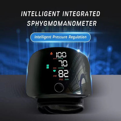 Wrist Blood Pressure Monitor with Large Backlit LED Display and Voice Guidance Function