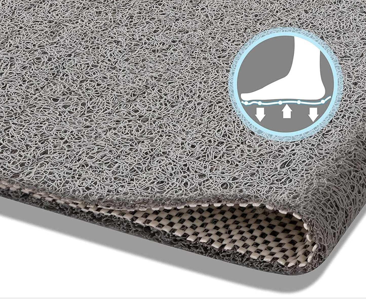 Non-Slip Loofah Bath Mat with Drainage Holes for Safer Showers and Bathroom Floors