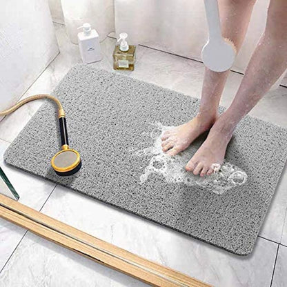 Non-Slip Loofah Bath Mat with Drainage Holes for Safer Showers and Bathroom Floors