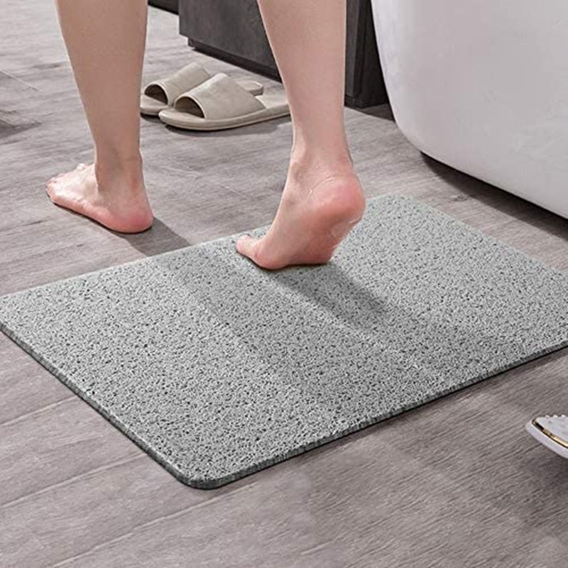 Non-Slip Loofah Bath Mat with Drainage Holes for Safer Showers and Bathroom Floors