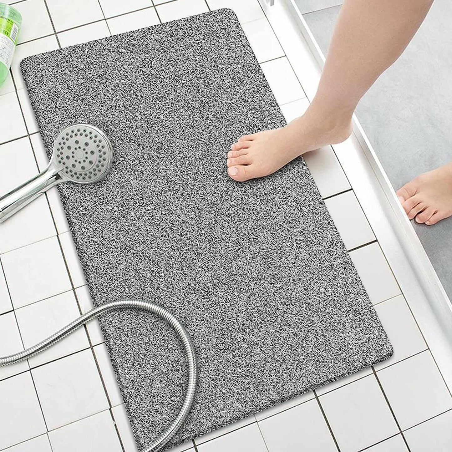 Non-Slip Loofah Bath Mat with Drainage Holes for Safer Showers and Bathroom Floors