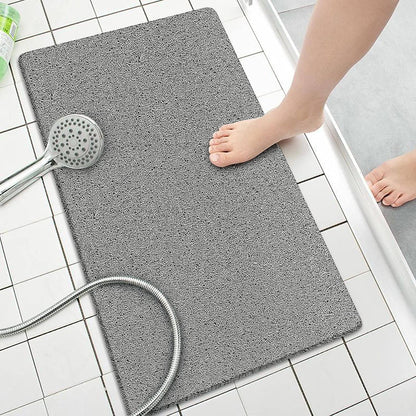 Non-Slip Loofah Bath Mat with Drainage Holes for Safer Showers and Bathroom Floors