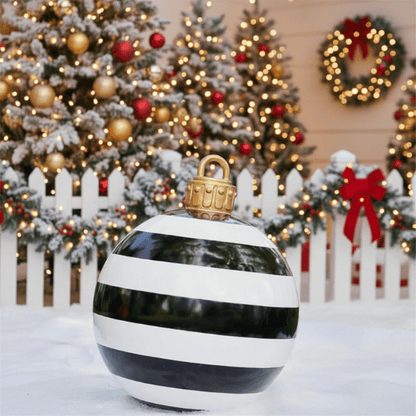 Inflatable Christmas Bauble Decorations - Large 60cm Weatherproof PVC Ornaments for Porches