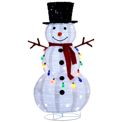 Outdoor LED Snowman Decoration - Collapsible Weatherproof Christmas Yard Light Decor