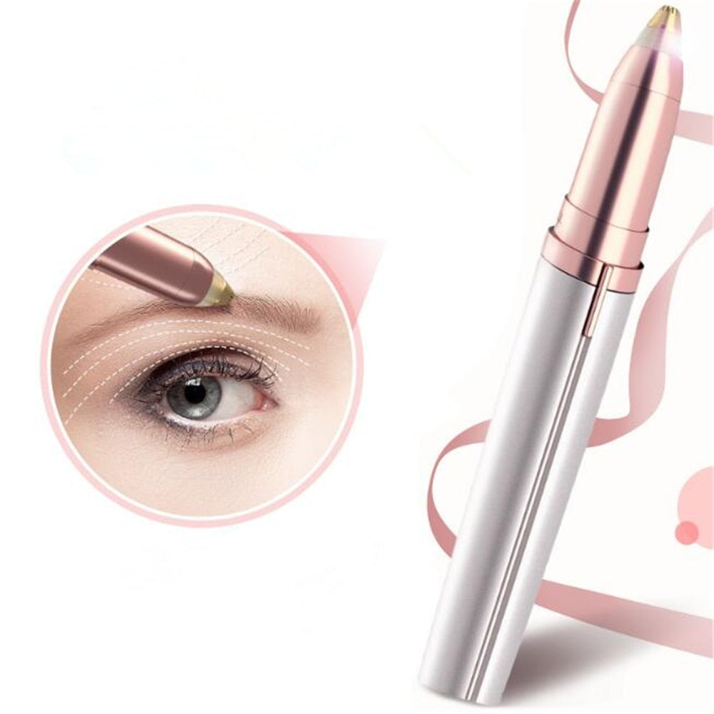 Painless Eyebrow Epilator PRO with Gold-Plated Head for Face, Chin and Neck Hair