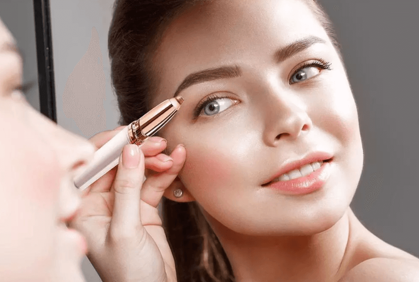 Painless Eyebrow Epilator PRO with Gold-Plated Head for Face, Chin and Neck Hair