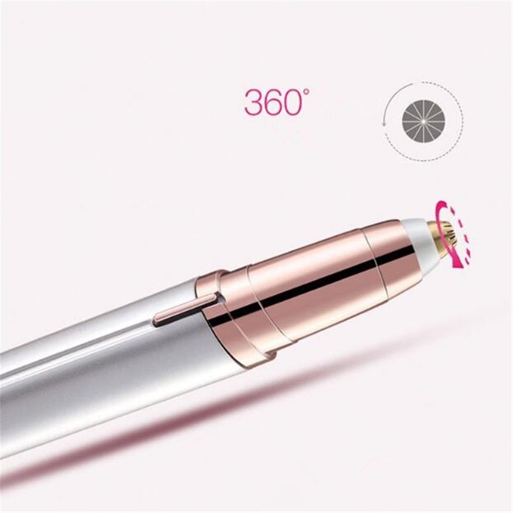 Painless Eyebrow Epilator PRO with Gold-Plated Head for Face, Chin and Neck Hair