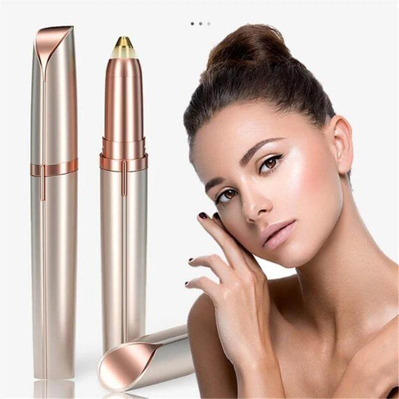 Painless Eyebrow Epilator PRO with Gold-Plated Head for Face, Chin and Neck Hair