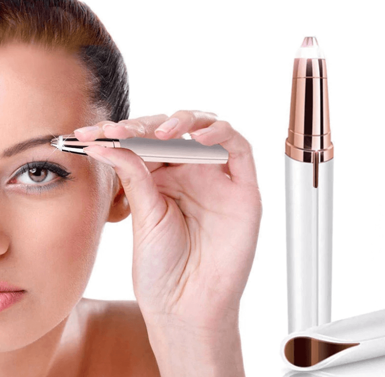 Painless Eyebrow Epilator PRO with Gold-Plated Head for Face, Chin and Neck Hair