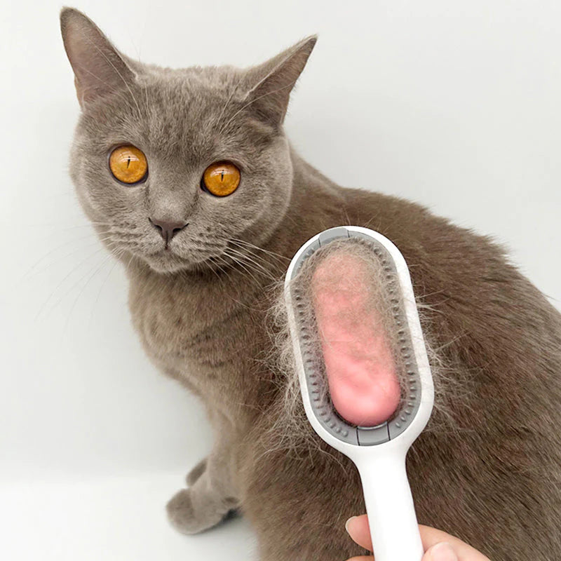 Gentle Pet Deshedding and Grooming Brush for Cats and Dogs with Short or Long Coats