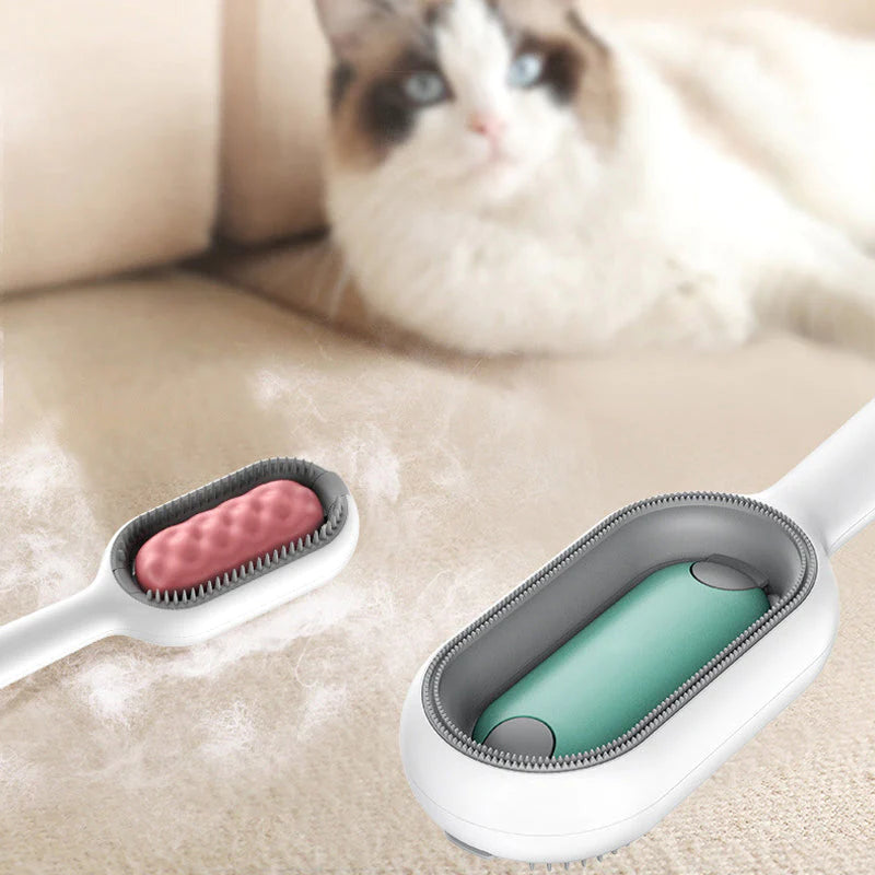 Gentle Pet Deshedding and Grooming Brush for Cats and Dogs with Short or Long Coats