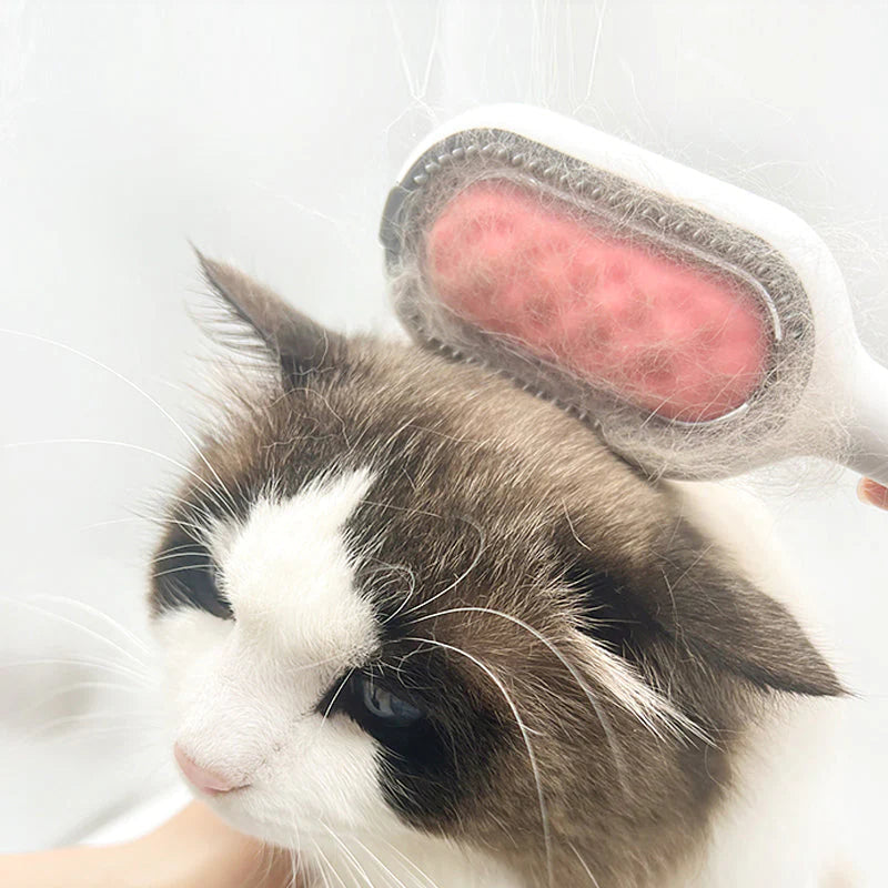 Gentle Pet Deshedding and Grooming Brush for Cats and Dogs with Short or Long Coats