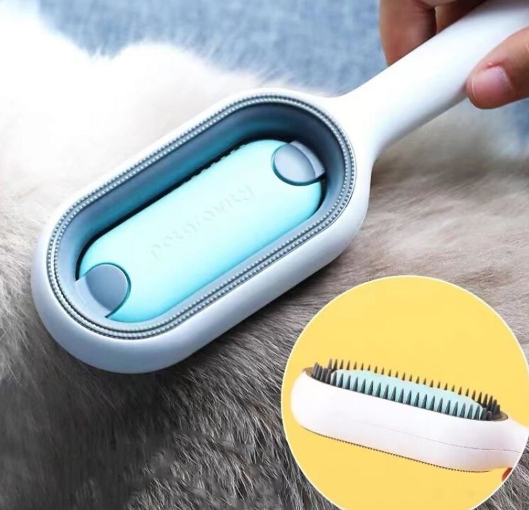 Gentle Pet Deshedding and Grooming Brush for Cats and Dogs with Short or Long Coats