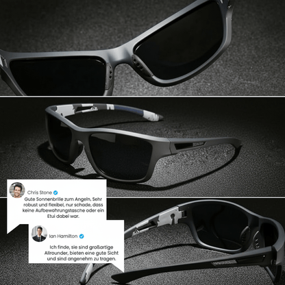 Polarized Sports Sunglasses - UV400 Protection, Lightweight Sturdy Frame Design