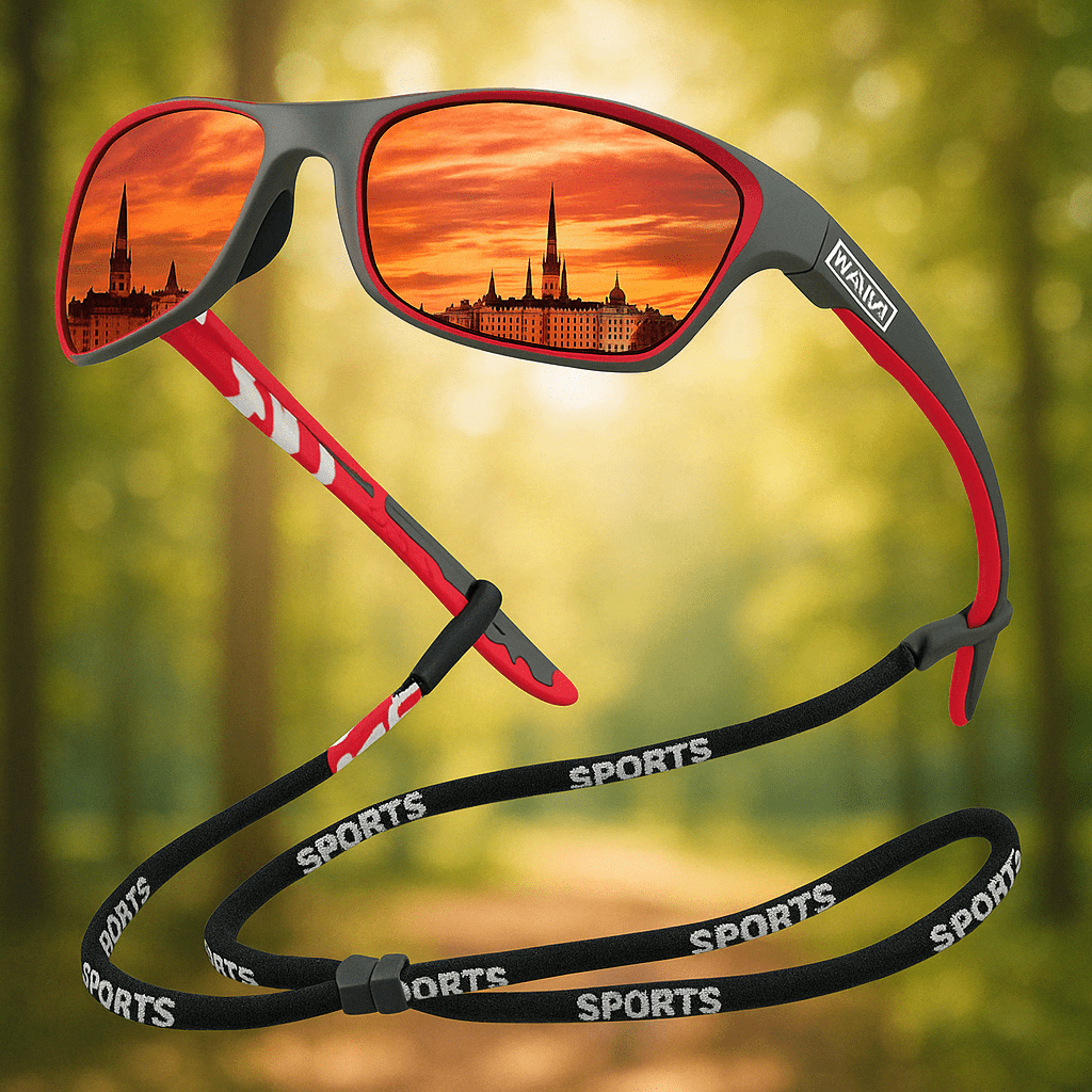 Polarized Sports Sunglasses - UV400 Protection, Lightweight Sturdy Frame Design