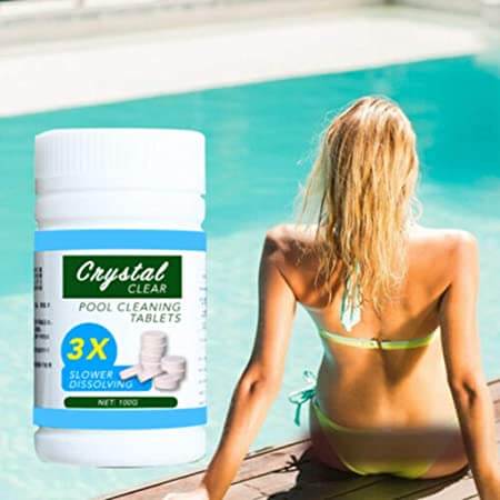 Pool Cleaning Tablets - Chlorine Floater Tablets for Clear, Algae-Free Swimming Pools & Hot Tubs