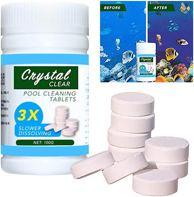 Pool Cleaning Tablets - Chlorine Floater Tablets for Clear, Algae-Free Swimming Pools & Hot Tubs