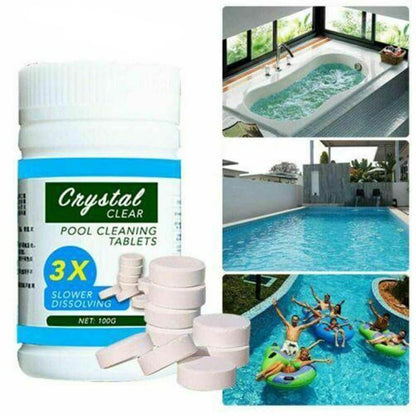 Pool Cleaning Tablets - Chlorine Floater Tablets for Clear, Algae-Free Swimming Pools & Hot Tubs