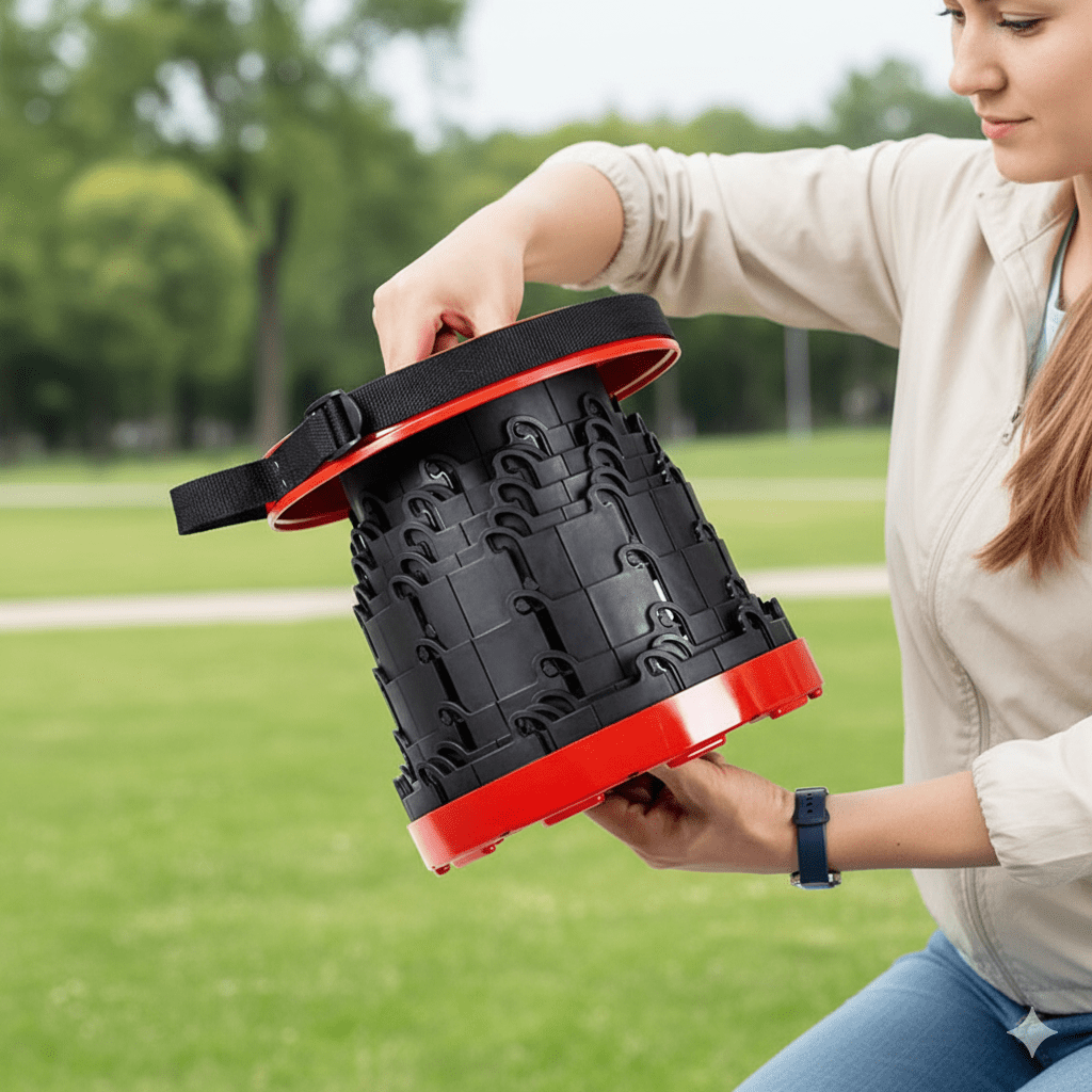 Portabench Telescopic Folding Stool for Indoor and Outdoor Portable Everyday Seating