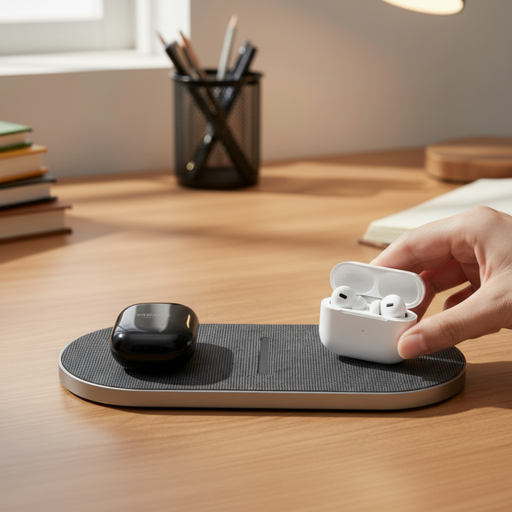 40W Dual Wireless Charging Station for iPhone, AirPods, Samsung & Other Qi Devices