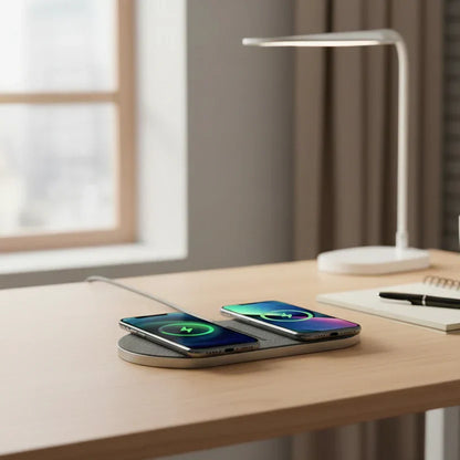 40W Dual Wireless Charging Station for iPhone, AirPods, Samsung & Other Qi Devices