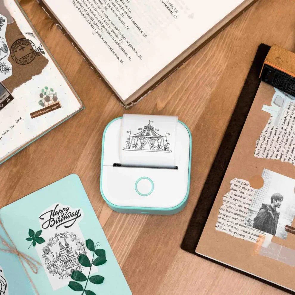 Smart Pocket Photo Printer with Bluetooth Connectivity for Instant Sticker Prints