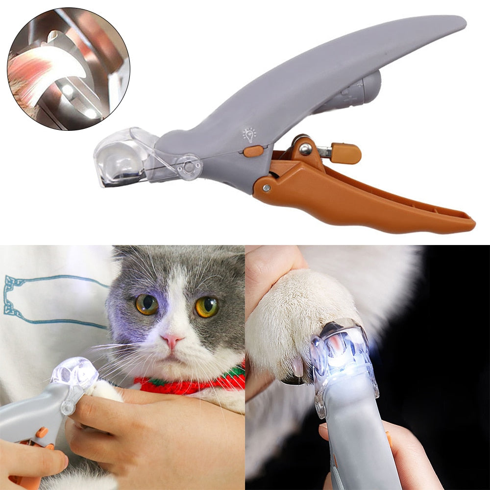 Professional Pet Nail Clipper with LED Light and 5x Magnification for Safe Trims
