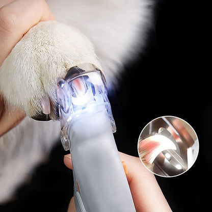 Professional Pet Nail Clipper with LED Light and 5x Magnification for Safe Trims