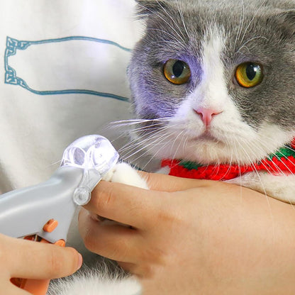 Professional Pet Nail Clipper with LED Light and 5x Magnification for Safe Trims