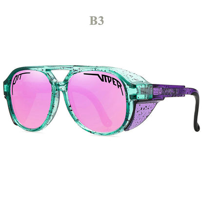 Windproof UV400 Motorcycle Sunglasses with Lightweight TR90 Frame, TAC Lenses and Helmet Fit