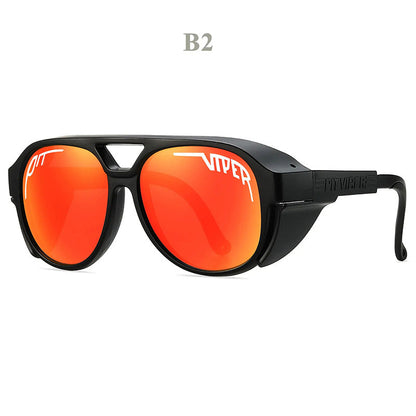Windproof UV400 Motorcycle Sunglasses with Lightweight TR90 Frame, TAC Lenses and Helmet Fit