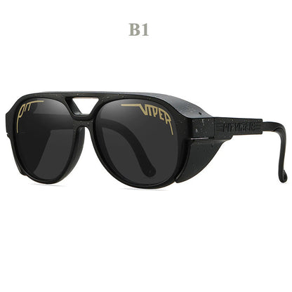 Windproof UV400 Motorcycle Sunglasses with Lightweight TR90 Frame, TAC Lenses and Helmet Fit