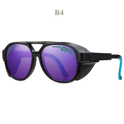 Windproof UV400 Motorcycle Sunglasses with Lightweight TR90 Frame, TAC Lenses and Helmet Fit