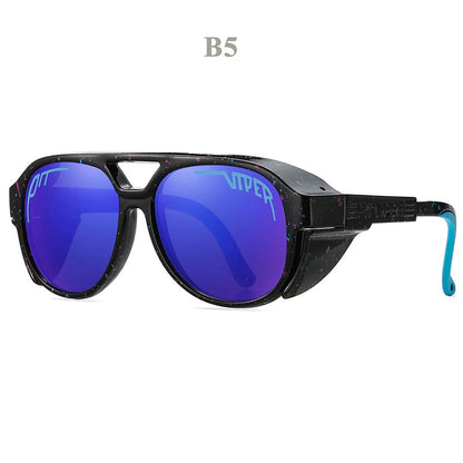 Windproof UV400 Motorcycle Sunglasses with Lightweight TR90 Frame, TAC Lenses and Helmet Fit
