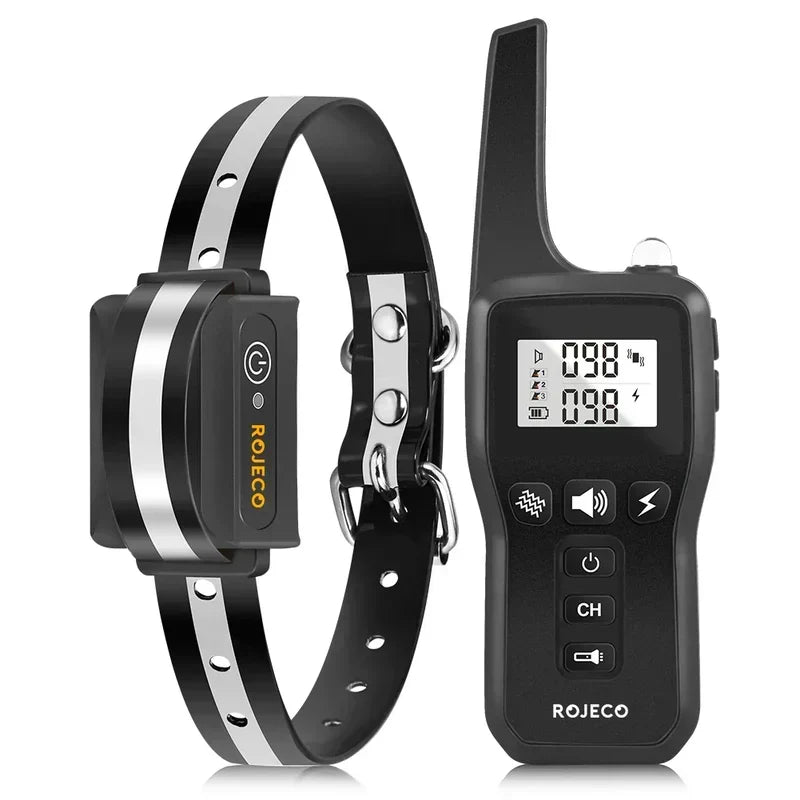Rechargeable IP67 Waterproof Dog Training Collar - 1000m Range, 3 Modes