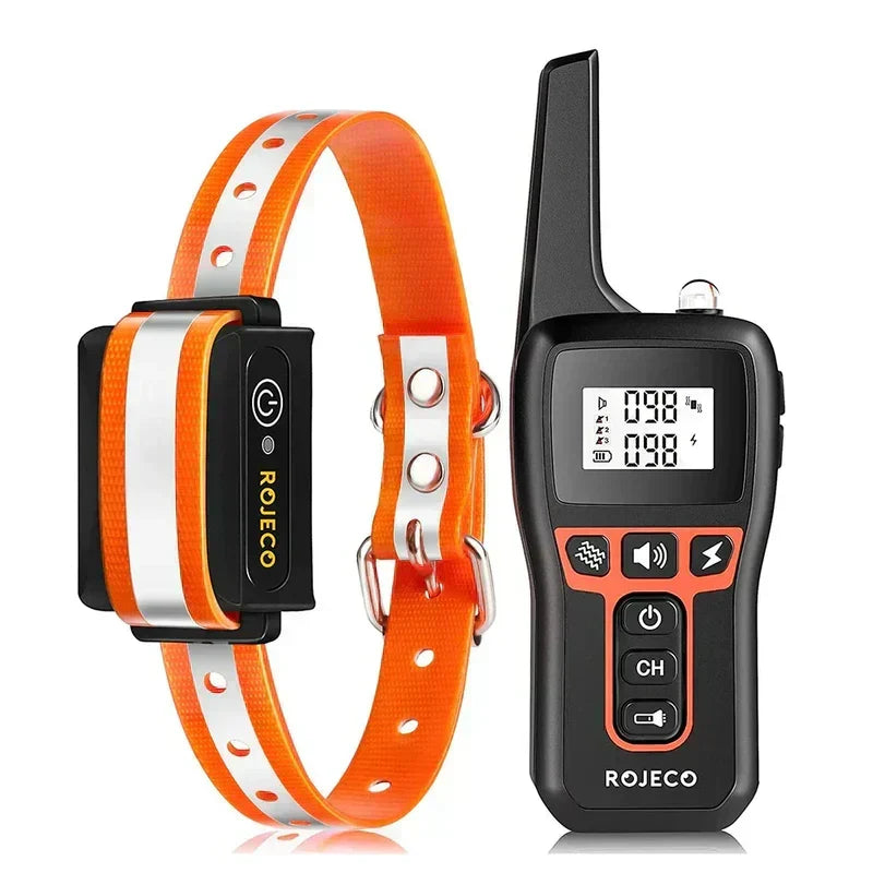 Rechargeable IP67 Waterproof Dog Training Collar - 1000m Range, 3 Modes