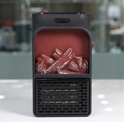 Portable Plug In Space Heater with Remote Control Digital Display Timer and Log Flame Effect