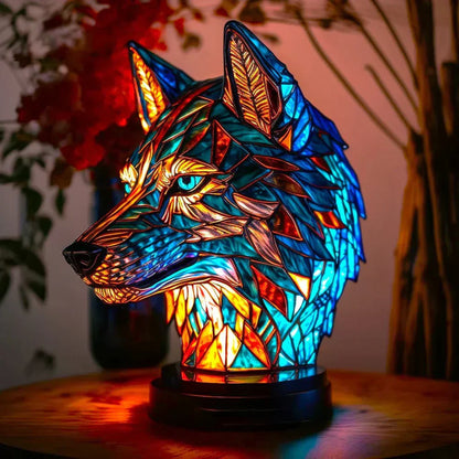 Stained Glass Animal Motif Table Lamp - 20 Unique Designs, Warm Ambient Glow