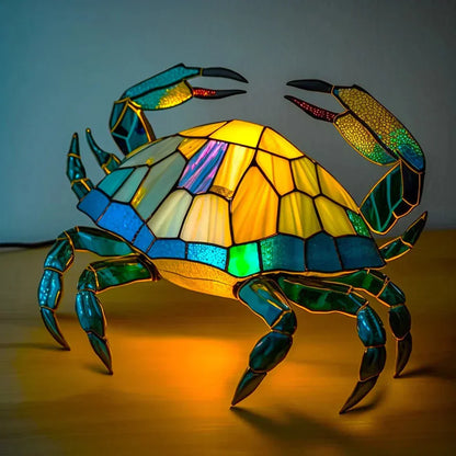 Stained Glass Animal Motif Table Lamp - 20 Unique Designs, Warm Ambient Glow