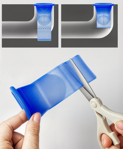 Odor Control Seal for Drains with Auto-Close Function and Flexible Silicone Design