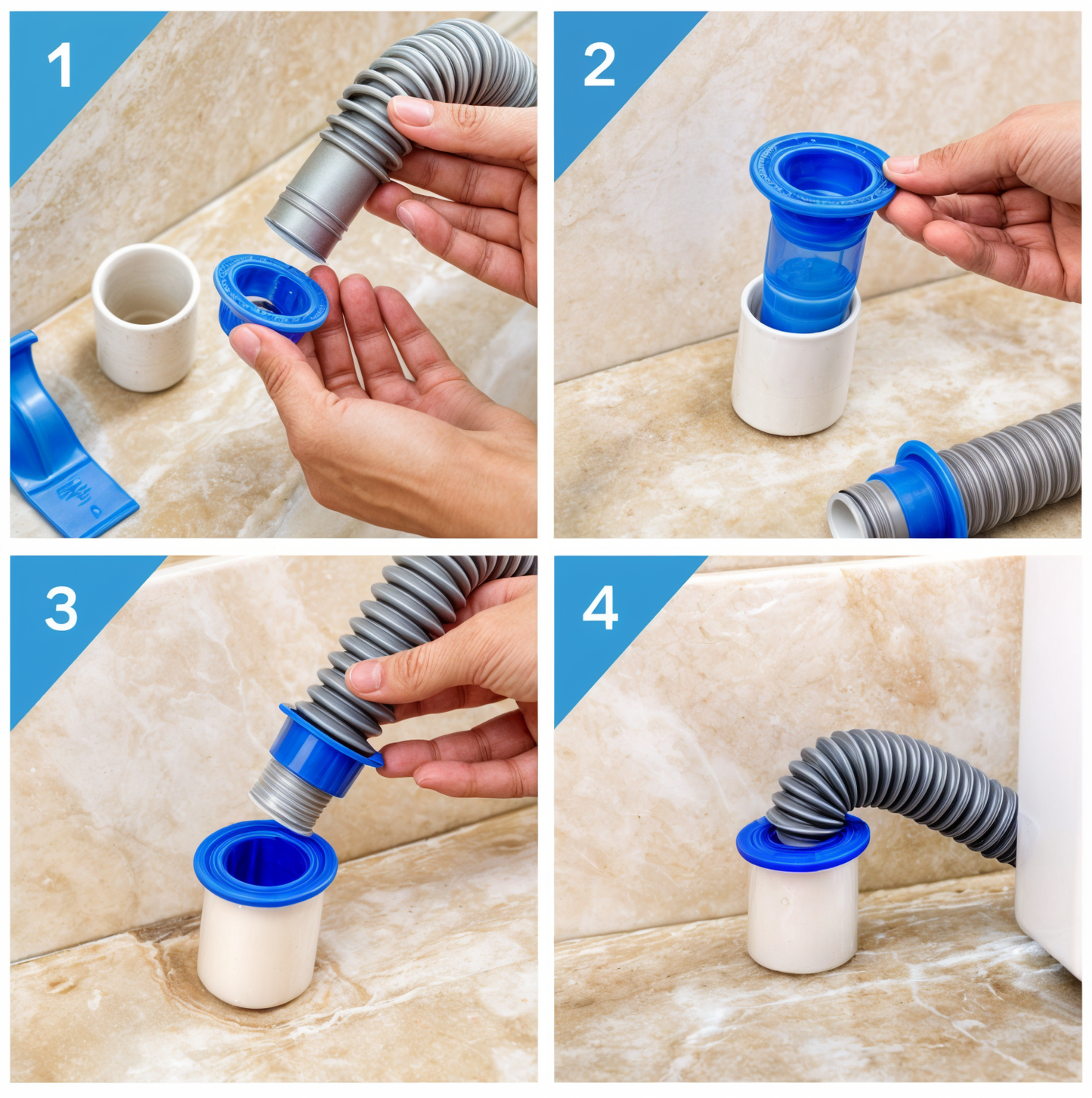 Odor Control Seal for Drains with Auto-Close Function and Flexible Silicone Design