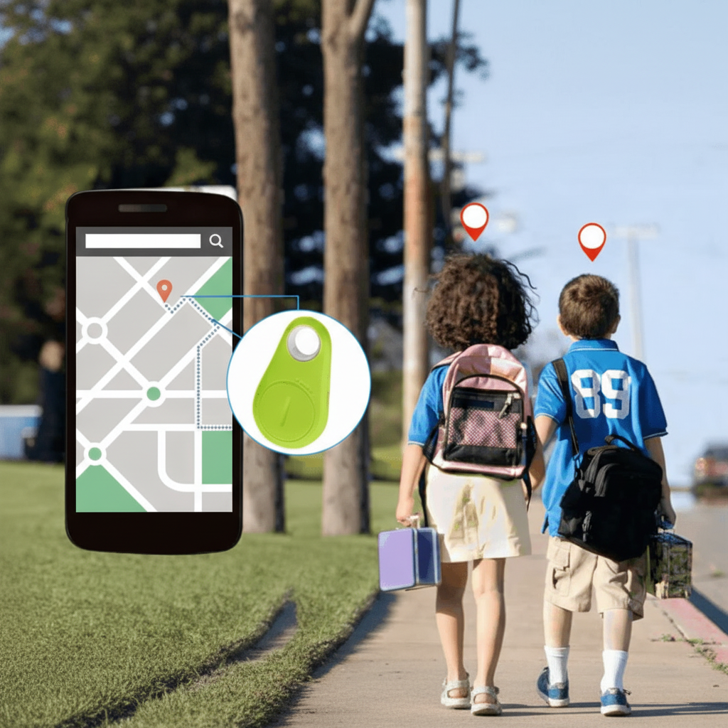 Bluetooth Tracker for Pets & Belongings with Geo-Fencing Alerts, App Control & 6-Month Battery
