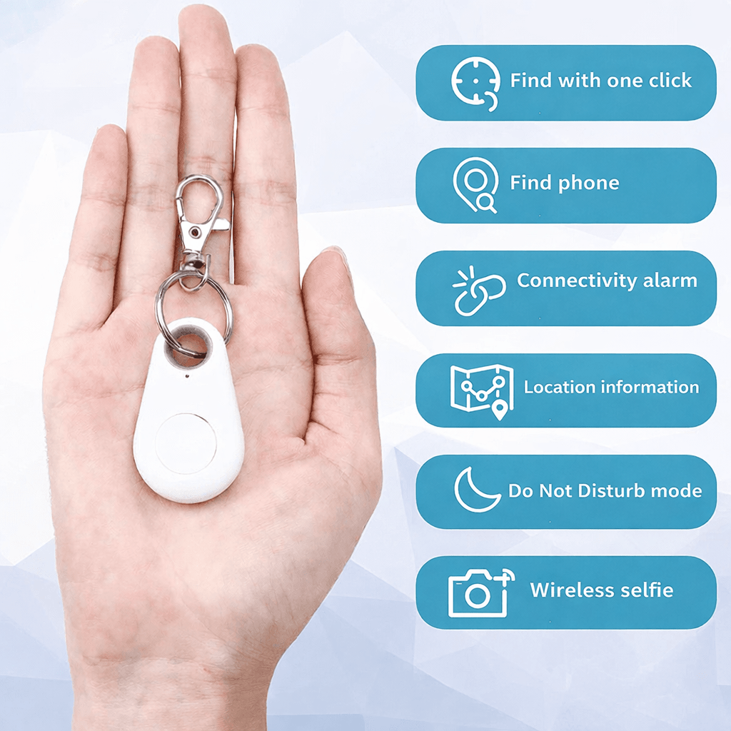 Bluetooth Tracker for Pets & Belongings with Geo-Fencing Alerts, App Control & 6-Month Battery