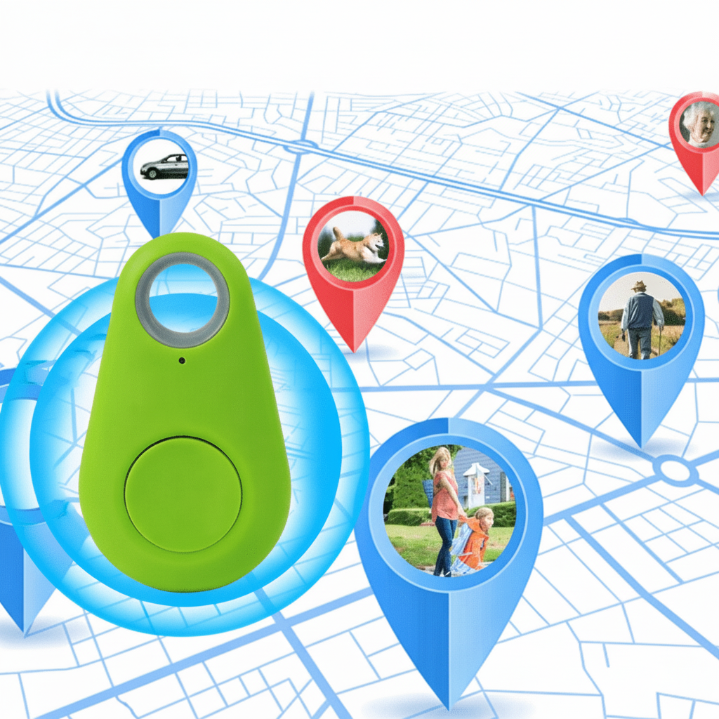 Bluetooth Tracker for Pets & Belongings with Geo-Fencing Alerts, App Control & 6-Month Battery