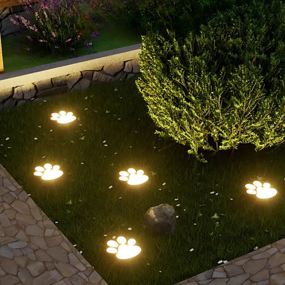 Paw Print Solar Path Lights